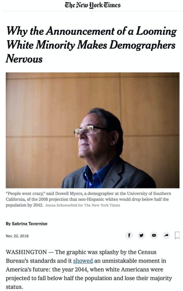 Dowell Myers  in the NYT