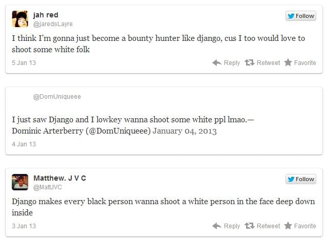 Django Unchained encouraged blacks to kill whites
